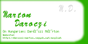 marton daroczi business card